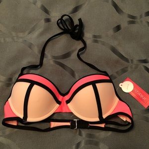 Push-up Color-block Bikini Swim Top